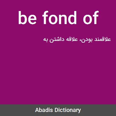 معنی be fond of